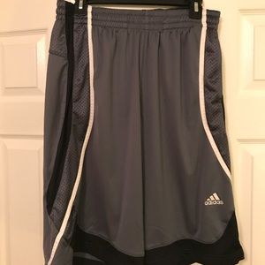Gray Adidas Men’s Basketball Shorts Size L
